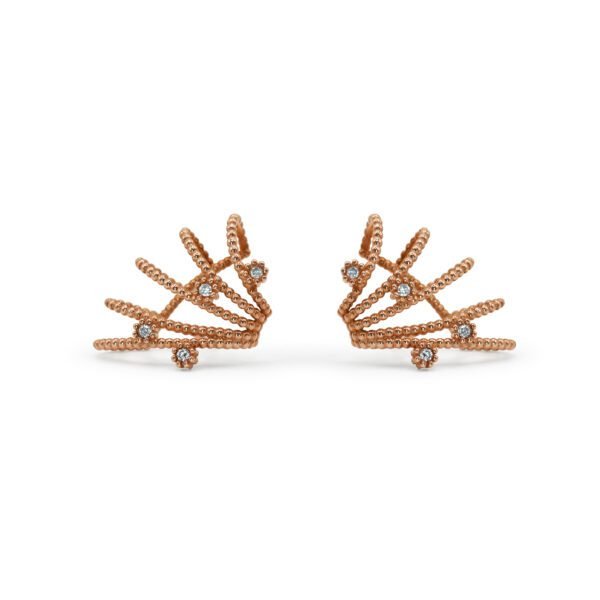 Artisan Rose Gold Diamond Earrings