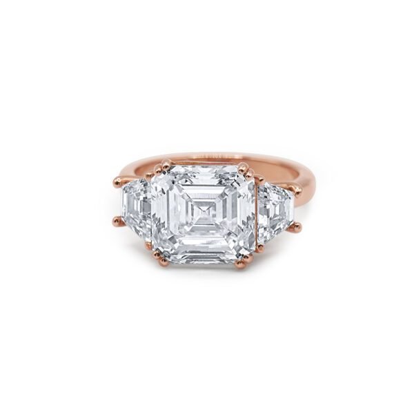 Asscher Three-Stone Lab Diamond Ring