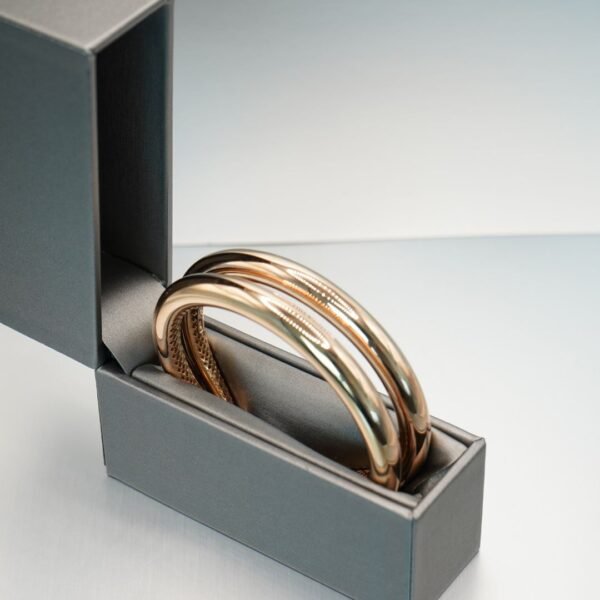 Bold Rose Gold Bangle - Image 4