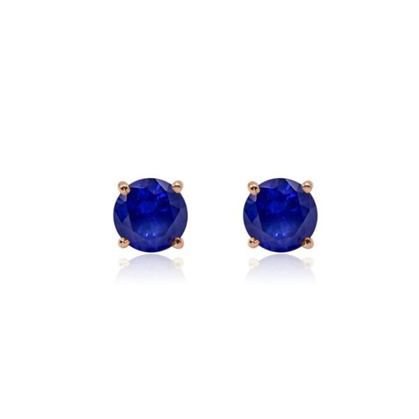 Sapphire Stud Earrings (8mm) - Image 2